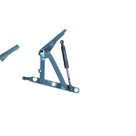 1996-2002 BMW Z3 Trunk Hinge w/Support Set Left/Right Set Blue, 41-62-8-413-371, 41-62-8-413-372 F044, OEM, 1996, 1997, 1998, 1999, 2000, 2001, 2002