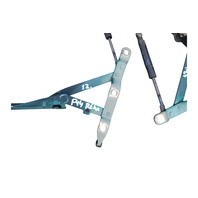 1996-2002 BMW Z3 Trunk Hinge w/Support Set Left/Right Set Blue, 41-62-8-413-371, 41-62-8-413-372 F044, OEM, 1996, 1997, 1998, 1999, 2000, 2001, 2002