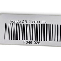 2011-2016 Honda CR-Z CRZ Driver Air Wheel Bag Module Black 77810-SZT-A40ZA, F046, OEM, 2011, 2012, 2013, 2014, 2015, 2016