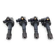 2011-2016 Honda CR-Z CRZ Ignitor Ignition Coil Plug Set (4) 30520-RB0-S01, F046, OEM, 2011, 2012, 2013, 2014, 2015, 2016