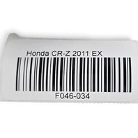 2011-2012 Honda CR-Z CRZ Roof XM Radio Antenna Base Silver, 39150-SZT-G01ZD, F046, OEM, 2011, 2012