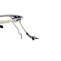 2005-2008 Acura RL Exterior Door Handle Front Left White, 72181-SJA-A04ZD, 72183-SJA-A01, F047, OEM, 2005, 2006, 2007, 2008