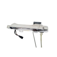 2005-2008 Acura RL Exterior Door Handle Front Left White, 72181-SJA-A04ZD, 72183-SJA-A01, F047, OEM, 2005, 2006, 2007, 2008