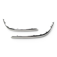 2005-2008 Acura RL Front Bumper Molding Trim Spacer Pad Protector White Pearl Set, F047, OEM, 2005, 2006, 2007, 2008