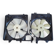 2005-2012 Acura RL A/C Cooling Set Fan W/Shroud 38611-RJA-J01, 19015-RJA-J01, F047, OEM, 2005, 2006, 2007, 2008, 2009, 2010, 2011, 2012