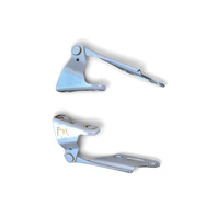 2003-2011 Honda Element Hood Hinges Left/Right Grey Set 60120-S5A-000ZZ, F048, OEM, 2003, 2004, 2005, 2006, 2007, 2008, 2009, 2010, 2011
