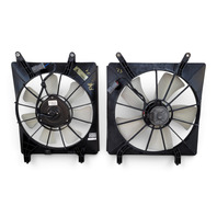 2003-2011 Honda Element Radiator/Condenser Cooling Fan w/Motor Shroud Set, F048, OEM, 2003, 2004, 2005, 2006, 2007, 2008, 2009, 2010, 2011