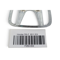 2011-2016 Honda CR-Z CRZ Emblem Logo "CR-Z" Rear Trunk, 75722-SZT-G01, 75701-SZT-G01, F050, OEM, 2011, 2012, 2013, 2014, 2015, 2016