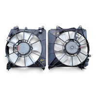2011-2016 Honda CR-Z CRZ A/C Radiator Cooling Fan Set w/ Shroud 38611-RBB-003, F050, OEM, 2011, 2012, 2013, 2014, 2015, 2016