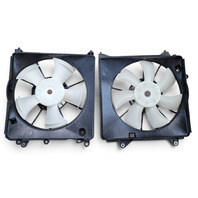 2011-2016 Honda CR-Z CRZ A/C Radiator Cooling Fan Set w/ Shroud 38611-RBB-003, F050, OEM, 2011, 2012, 2013, 2014, 2015, 2016