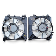 2011-2016 Honda CR-Z CRZ A/C Radiator Cooling Fan Set w/ Shroud 38611-RBB-003, F050, OEM, 2011, 2012, 2013, 2014, 2015, 2016