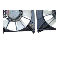 2011-2016 Honda CR-Z CRZ A/C Radiator Cooling Fan Set w/ Shroud 38611-RBB-003, F050, OEM, 2011, 2012, 2013, 2014, 2015, 2016