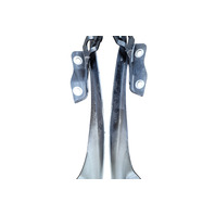 2011-2016 Honda CR-Z CRZ Hood Hinges Left/Right Set White, 60120-SZT-G00ZZ, F050, OEM, 2011, 2012, 2013, 2014, 2015, 2016