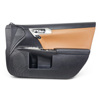 2011-2014 Lexus CT200h Front Door Panel Trim Right Camel Black, 67610-76022-42, F051, OEM, 2011, 2012, 2013, 2014