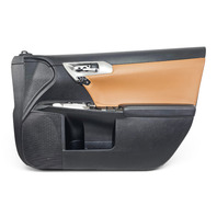 2011-2014 Lexus CT200h Front Door Panel Trim Right Camel Black, 67610-76022-42, F051, OEM, 2011, 2012, 2013, 2014