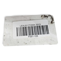 2011-2017 Lexus CT200h Liftgate Back Door Trim Panel Garnish Black, 67750-76020-C0, F051, OEM, 2011, 2012, 2013, 2014, 2015, 2016, 2017