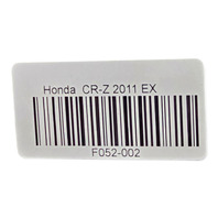 2011-2016 Honda CR-Z CRZ Quarter Glass Window Left/Driver, 73561-SZT-A01, F052, OEM, 2011, 2012, 2013, 2014, 2015, 2016