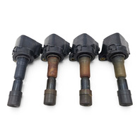 2011-2016 Honda CR-Z CRZ Ignitor Ignition Coil Plug Set (4) 30520-RB0-S01, F052, OEM, 2011, 2012, 2013, 2014, 2015, 2016