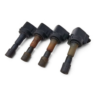 2011-2016 Honda CR-Z CRZ Ignitor Ignition Coil Plug Set (4) 30520-RB0-S01, F052, OEM, 2011, 2012, 2013, 2014, 2015, 2016