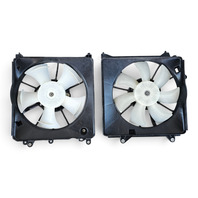 2011-2016 Honda CR-Z CRZ A/C Radiator Cooling Fan Set w/ Shroud 38611-RBB-003, F052, OEM, 2011, 2012, 2013, 2014, 2015, 2016