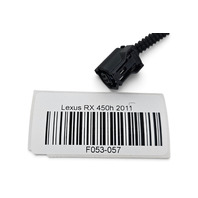 2010-2015 Lexus RX450H Front Left/Driver Seat Belt Buckle Black, 73230-0E040-C0, F053, OEM, 2010, 2011, 2012, 2013, 2014, 2015