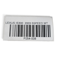 2001-2005 Lexus IS300 Front Right/Passenger Window Switch 84030-53010-C0, F054, OEM, 2001, 2002, 2003, 2004, 2005