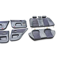 2002-2004 Lexus IS300 Black Leather Suede Complete Seat Door Panel Interior Set, F054, OEM, 2002, 2003, 2004