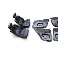 2002-2004 Lexus IS300 Black Leather Suede Complete Seat Door Panel Interior Set, F054, OEM, 2002, 2003, 2004