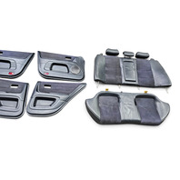 2002-2004 Lexus IS300 Black Leather Suede Complete Seat Door Panel Interior Set, F054, OEM, 2002, 2003, 2004