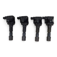 2011-2016 Honda CR-Z CRZ Ignitor Ignition Coil Plug Set (4) 30520-RB0-S01, F055, OEM, 2011, 2012, 2013, 2014, 2015, 2016