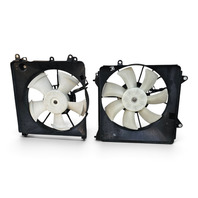 2011-2016 Honda CR-Z CRZ A/C Radiator Cooling Fan Set w/ Shroud 38611-RBB-003, F055, OEM, 2011, 2012, 2013, 2014, 2015, 2016