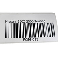 2003-2006 Nissan 350Z Passenger Right Interior Door Pull Grip Handle W/ Silver Finisher 80978-CD000, 80932-CD000, F056, OEM, 2003, 2004, 2005, 2006