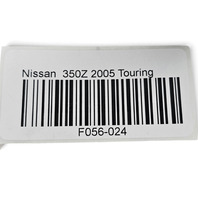 2003-2008 Nissan 350Z Right/Left Dash A/C Air Conditioner Vent Black Set, 68750-CD00A, F056, OEM, 2003, 2004, 2005, 2006, 2007, 2008