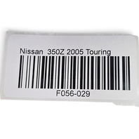 2003-2007 Nissan 350Z Wheel SRS Supplemental Restraint Black Module Y851M-CE400, F056, OEM, 2003, 2004, 2005, 2006, 2007