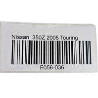 2003-2008 Nissan 350Z Front Seat Belt Buckle Left/Driver Black, 86842-CD000, F056, OEM, 2003, 2004, 2005, 2006, 2007, 2008