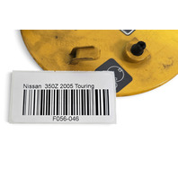 2004-2008 Nissan 350Z Fuel Filler Lid Yellow, 78830-CD43A, F056, OEM, 2004, 2005, 2006, 2007, 2008
