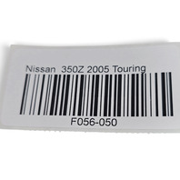 2003-2008 Nissan 350Z Rear Trunk Lid Lip Spoiler Yellow 96030-CD000, F056, OEM, 2003, 2004, 2005, 2006, 2007, 2008