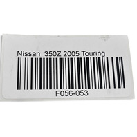 2003-2008 Nissan 350Z Window Regulator Motor, Left/Driver, 80721-CD011, F056, OEM, 2003, 2004, 2005, 2006, 2007, 2008