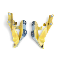 2003-2008 Nissan 350Z Hood Hinge Left/Right Set Yellow 65400-CD70A, F056, OEM, 2003, 2004, 2005, 2006, 2007, 2008