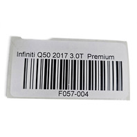 2015-2023 Infiniti Q50 Front Right/Passenger Exterior Door Handle White, 80640-4GA9A, F057, OEM, 2015, 2016, 2017, 2018, 2019, 2020, 2021, 2022, 2023