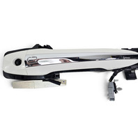 2015-2023 Infiniti Q50 Front Left/Driver Exterior Door Handle White 80641-4GA9A, F057, OEM, 2015, 2016, 2017, 2018, 2019, 2020, 2021, 2022, 2023
