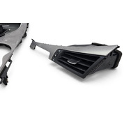 2016-2018 Infiniti Q50 Silver Interior Dash Trim Center Console Shifter Bezel Boot Left/Right Air Vent Set, F057, OEM, 2016, 2017, 2018