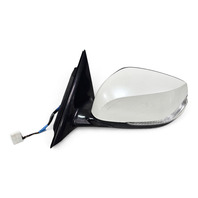 2014-2021 Infiniti Q50 Side View Mirror Left/Driver White, 96302-6HH0B, F057, OEM, 2014, 2015, 2016, 2017, 2018, 2019, 2020, 2021