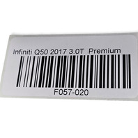 2014-2019 Infiniti Q50  Front Left/Driver Right/passenger Air Vent Black Set, F057, OEM, 2014, 2015, 2016, 2017, 2018, 2019