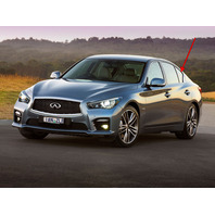 2016-2024 Infiniti Q50 Rear Quarter Left/Driver Side Glass 82263-6HE0A, F057, OEM, 2016, 2017, 2018, 2019, 2020, 2021, 2022, 2023, 2024