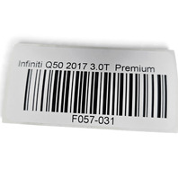2014-2018 Infiniti Q50 20 SRS Clock Spring Spiral Reel Cable Wire Sensor, F057, OEM, 2014, 2015