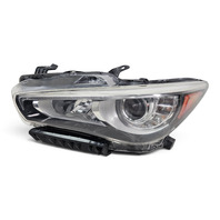 2015-2018 Infiniti Q50 Front Left/Driver Headlamp Headlight 26060-4HB0B, F057, OEM, 2015, 2016, 2017, 2018