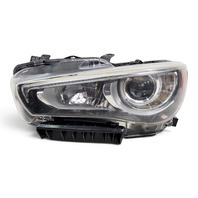 2015-2018 Infiniti Q50 Front Left/Driver Headlamp Headlight 26060-4HB0B, F057, OEM, 2015, 2016, 2017, 2018