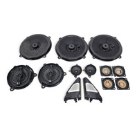 2014-2024 Infiniti Q50 Bose Audio Speaker Set Front Rear Door Dash Speakers Subwoofer Tweeters W/ Grilles, F057, OEM, 2014, 2015, 2016, 2017, 2018, 2019, 2020, 2021, 2022, 2023, 2024
