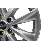 2015-2021 Infiniti Q50 Alloy Aluminum Rim Wheel Disk 17x7.5, D0CMM-4GC3A, #4, F057, OEM, 2015, 2016, 2017, 2018, 2019, 2020, 2021